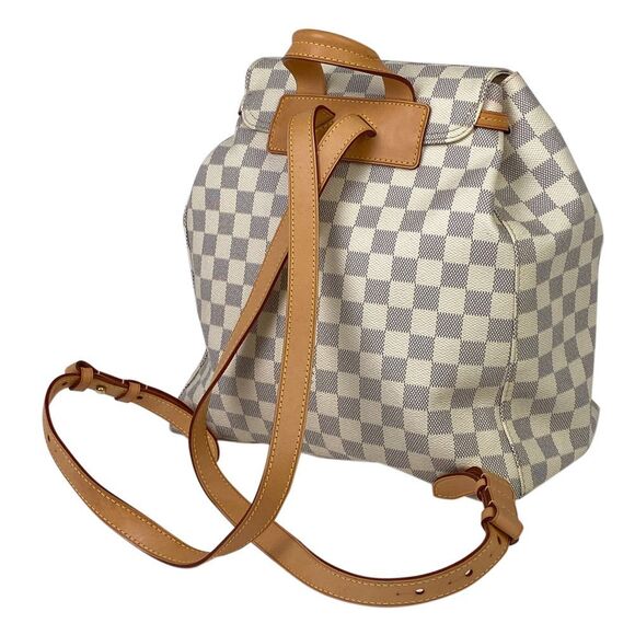 Louis Vuitton Sperone Backpack Daypack Rucksack Damier Azur White - Picture 2 of 14